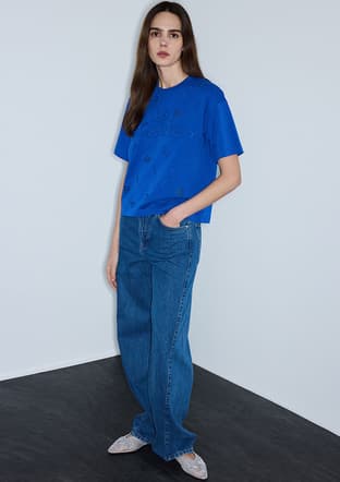 Is1260070215 Kadın Çok Renkli Baskılı T-shirt - 2