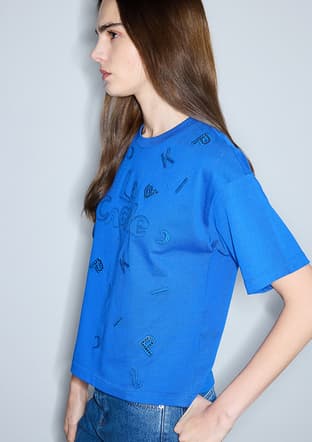 Is1260070215 Kadın Çok Renkli Baskılı T-shirt - 3