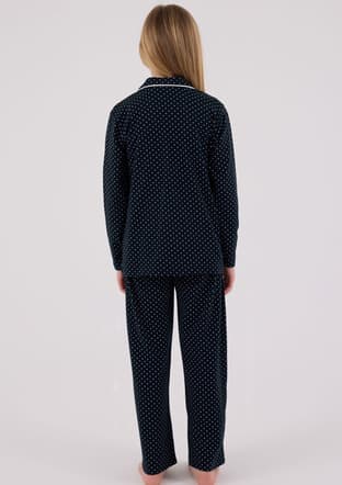 Us2327-4 Kız Çocuk Lacivert Pijama - 2