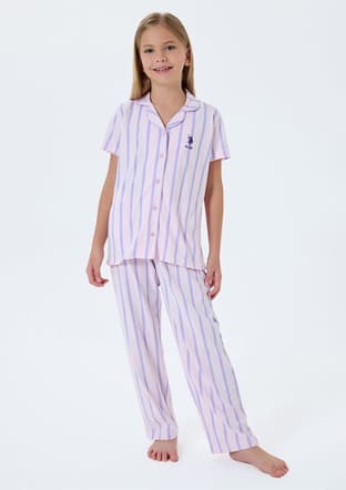 Us2533-4 Kız Çocuk Pembe Pijama - 1