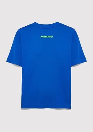 M6610436-82491 Erkek Çocuk Mavi Baskılı T-shirt - 3