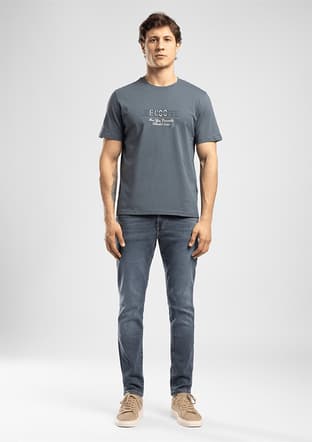 262 Lcm 242012 Erkek Lacivert O Yaka T-shirt - 1