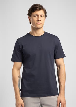 262 Lcm 242001 Erkek Lacivert O Yaka T-shirt - 1