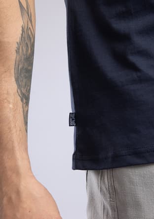 262 Lcm 242001 Erkek Lacivert O Yaka T-shirt - 3