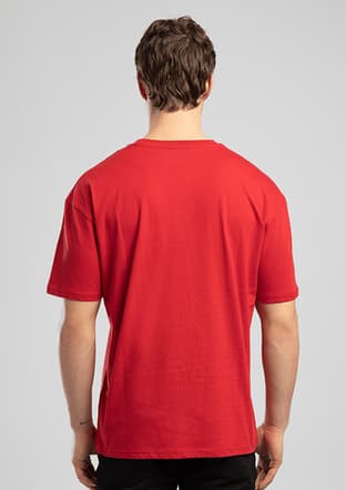 262 Lcm 242036 Erkek Kırmızı O Yaka T-shirt - 2