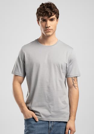 262 Lcm 242001 Erkek Gri O Yaka T-shirt - 1