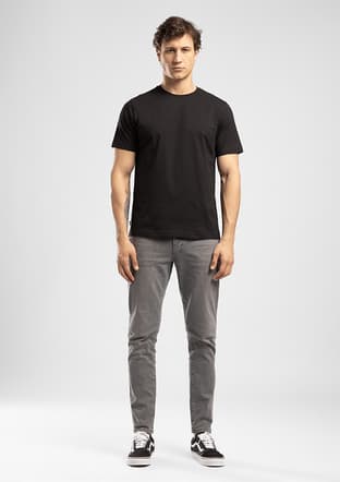 262 Lcm 242001 Erkek Siyah O Yaka T-shirt - 1