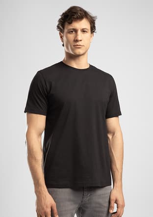 262 Lcm 242001 Erkek Siyah O Yaka T-shirt - 2