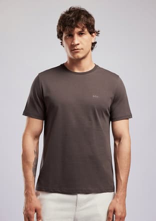 262 Lcm 242033 Erkek Kahverengi O Yaka T-shirt - 2