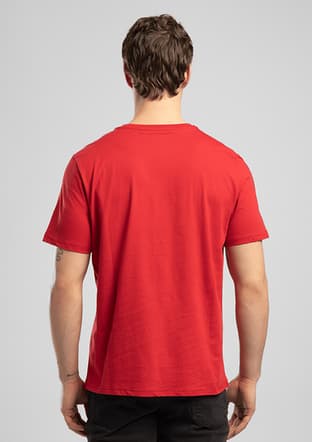262 Lcm 242031 Erkek Kırmızı O Yaka T-shirt - 3