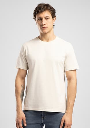 262 Lcm 242033 Erkek Bej O Yaka T-shirt - 1