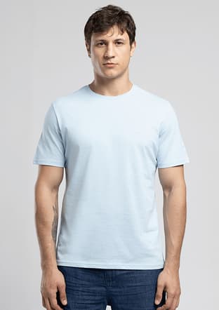 262 Lcm 242033 Erkek Mavi O Yaka T-shirt - 1