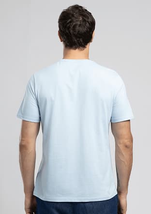 262 Lcm 242033 Erkek Mavi O Yaka T-shirt - 2