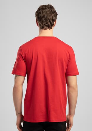 262 Lcm 242033 Erkek Kırmızı O Yaka T-shirt - 3