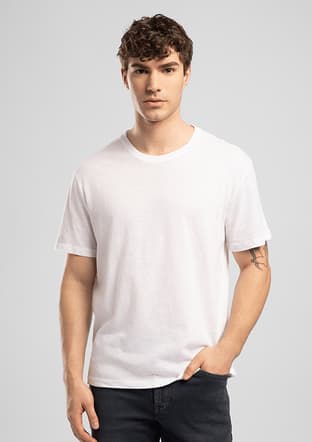 262 Lcm 242058 Erkek Beyaz O Yaka T-shirt - 2