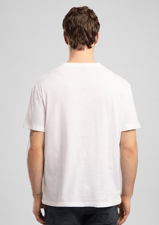 262 Lcm 242058 Erkek Beyaz O Yaka T-shirt - 3