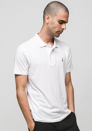 Joe46150 Erkek Beyaz Polo Yaka T-shirt - 2