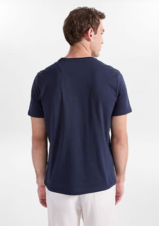 262 Lcm 242031 Erkek Lacivert O Yaka T-shirt - 2