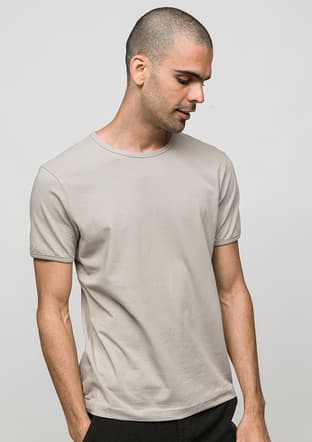 Joe46180 Erkek Gri Bisiklet Yaka T-shirt - 2
