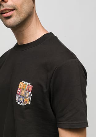 Joe44935 Erkek Siyah Bisiklet Yaka T-shirt - 3