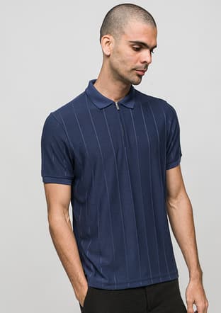 Joe42380 Erkek Lacivert Polo Yaka T-shirt - 2