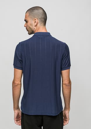 Joe42380 Erkek Lacivert Polo Yaka T-shirt - 3