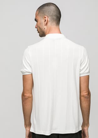 Joe42380 Erkek Beyaz Polo Yaka T-shirt - 3