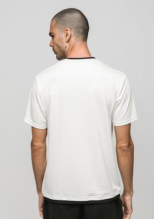 Joe40030 Erkek Beyaz Bisiklet Yaka T-shirt - 3