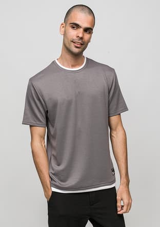 Joe40030 Erkek Gri Bisiklet Yaka T-shirt - 2
