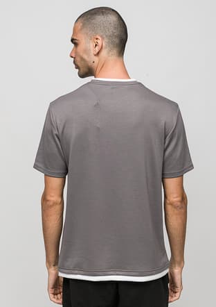 Joe40030 Erkek Gri Bisiklet Yaka T-shirt - 3