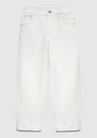 M6011361-A2945 Erkek Çocuk Beyaz Jean Pantolon - 2