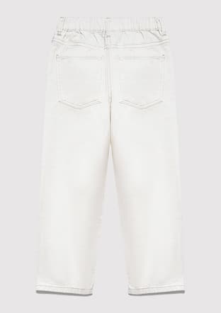 M6011361-A2945 Erkek Çocuk Beyaz Jean Pantolon - 3