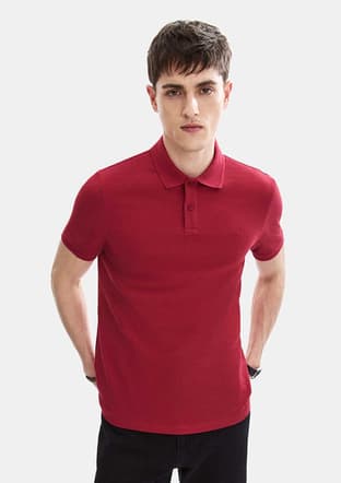 B35S10042 Erkek Bordo Polo Yaka T-shirt - 1