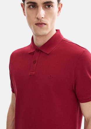 B35S10042 Erkek Bordo Polo Yaka T-shirt - 3