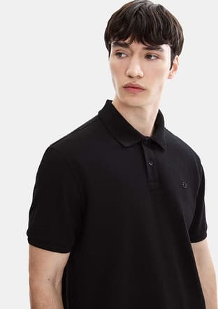 B35S10042 Erkek Siyah Polo Yaka T-shirt - 2