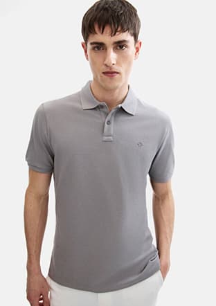 B35S10042 Erkek Gri Polo Yaka T-shirt - 3