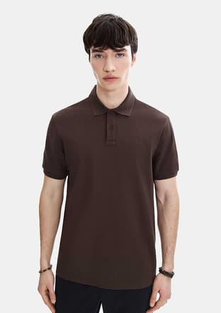 B35S10042 Erkek Kahverengi Polo Yaka T-shirt - 2