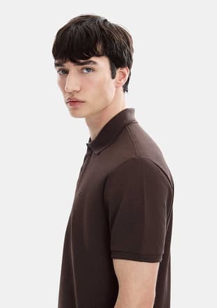 B35S10042 Erkek Kahverengi Polo Yaka T-shirt - 3