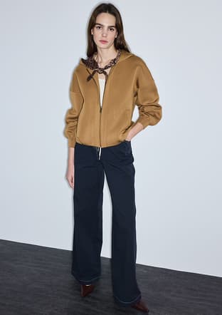 Is1260091013 Kadın Kahverengi Sweatshirt - 2