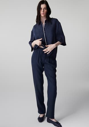 Is1260003151 Kadın Lacivert Pantolon - 1
