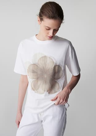 Is1260070074 Kadın Beyaz Kısa Kol T-shirt - 1