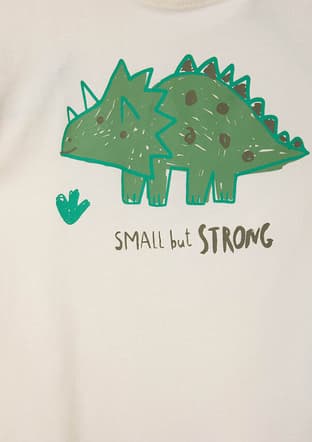 E1072A5Dfb Erkek Bebek Beyaz Kısa Kol T-shirt - 3