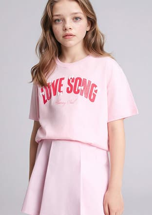G1776A8Dfb1 Kız Çocuk Pembe Kısa Kol T-shirt - 2