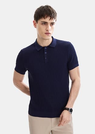 Btr4003300000 Erkek Lacivert Triko T-shirt - 1