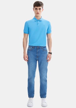 B35S35020 Erkek Lacivert Jean Pantolon - 1