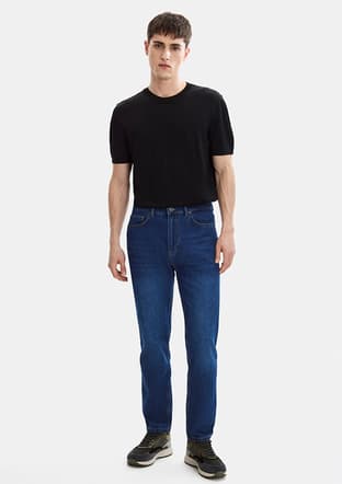 B35S35020 Erkek Lacivert Jean Pantolon - 2