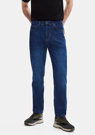 B35S35020 Erkek Lacivert Jean Pantolon - 3