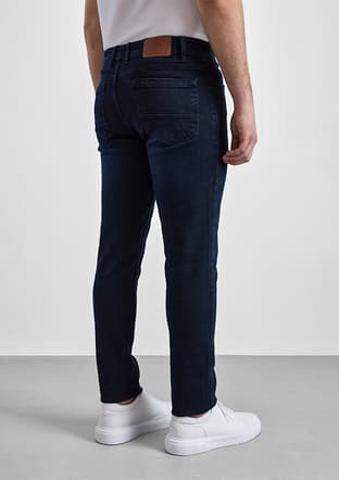 Pn2016600191 Erkek Lacivert Jean Pantolon - 3