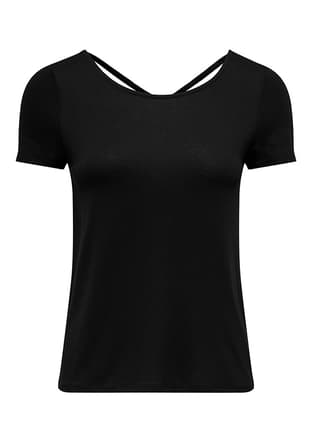 15368588 Kadın Siyah Kısa Kol T-shirt - 1