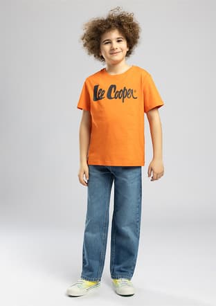 262 Lcb 242001 Erkek Çocuk Turuncu O Yaka T-shirt - 1